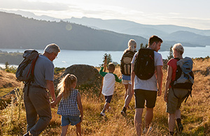 family hiking 