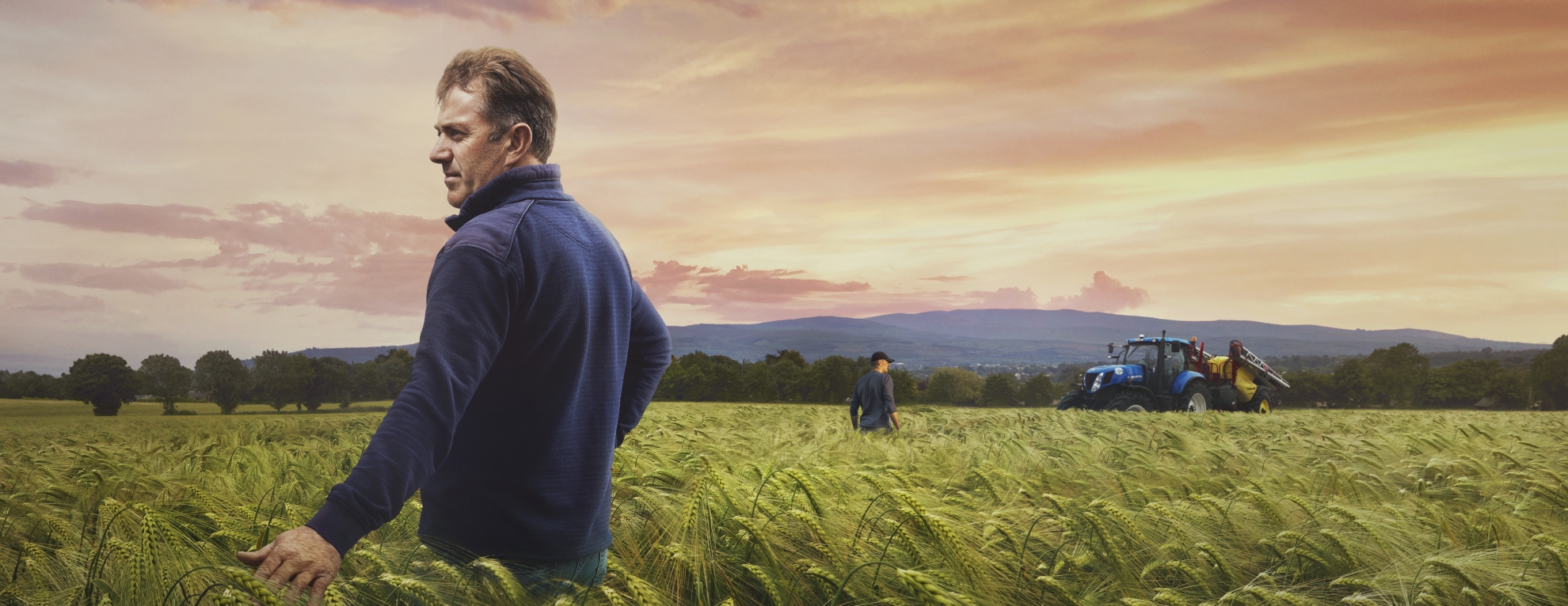 famer in a field of crop