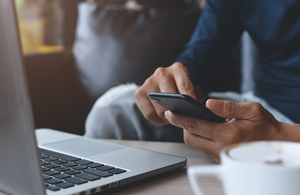 Man using mobile phone