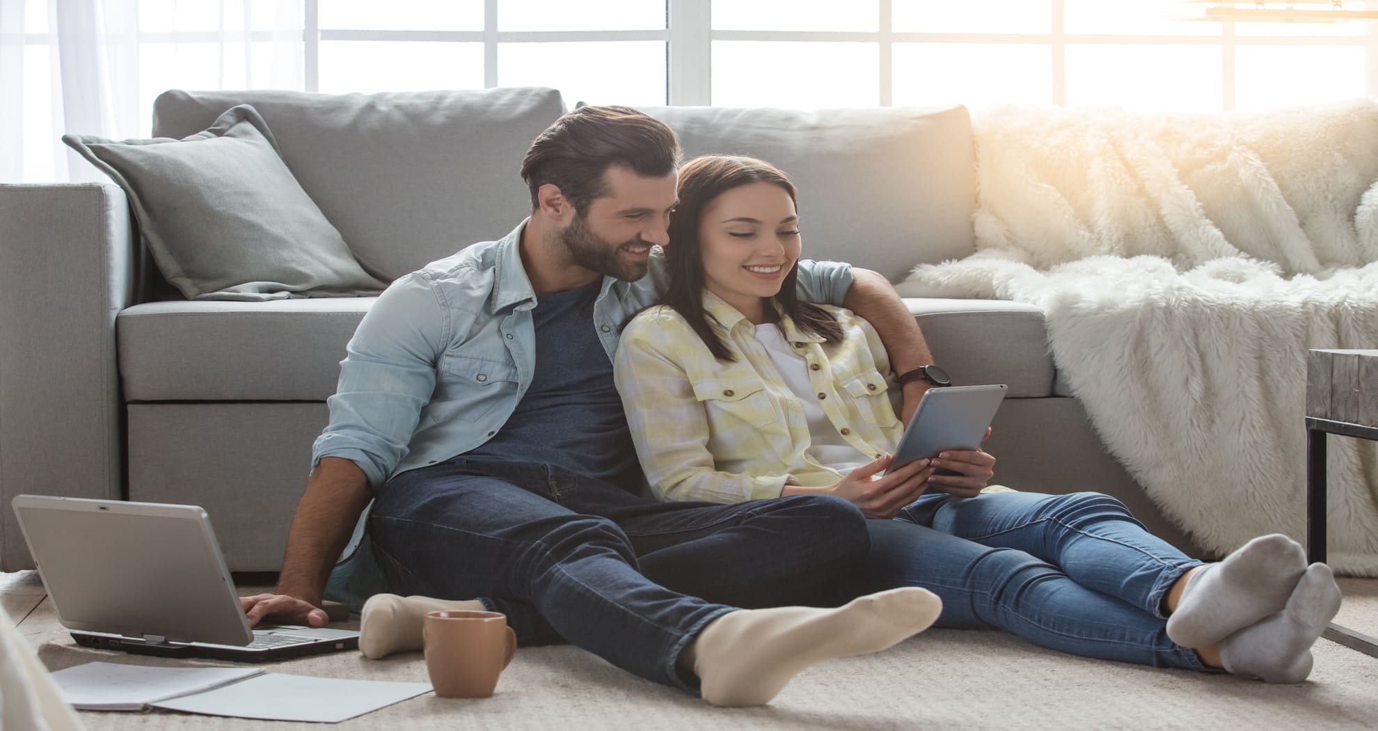 Couple searching for there first home together.